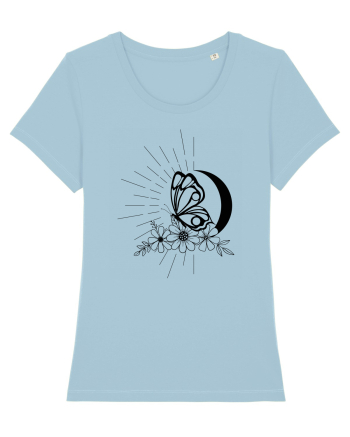 Mystycal Butterfly Moon Sky Blue