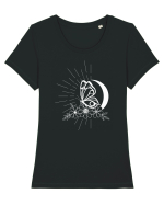 Mystycal Butterfly Moon Tricou mânecă scurtă guler larg fitted Damă Expresser