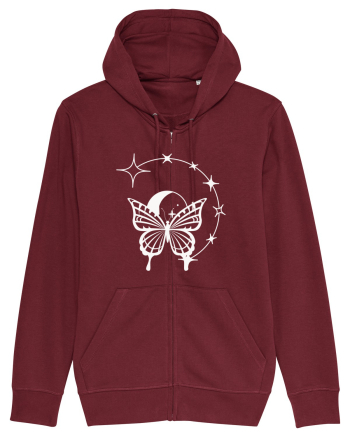 Mystycal Butterfly Stars Burgundy