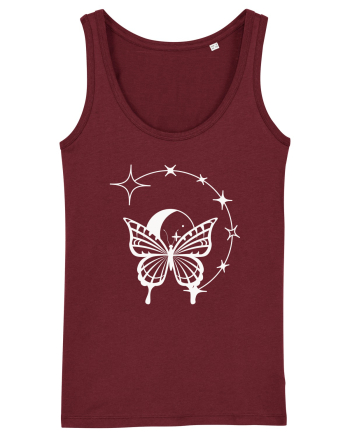 Mystycal Butterfly Stars Burgundy