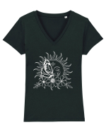 Mystycal Butterfly Sun Tricou mânecă scurtă guler V Damă Evoker