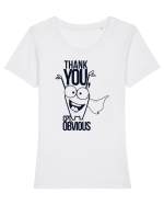 Thank You Captain Obvious Tricou mânecă scurtă guler larg fitted Damă Expresser