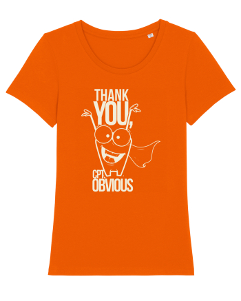 Thank You Captain Obvious Bright Orange