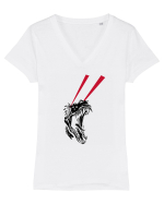 Laser T-rex Tricou mânecă scurtă guler V Damă Evoker