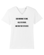 Good Morning Tricou mânecă scurtă guler V Bărbat Presenter