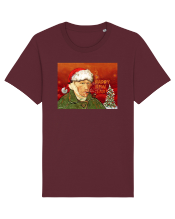 Happy New Ear Santa Gogh Burgundy