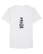 Need A Drink Tricou mânecă scurtă guler larg Bărbat Skater