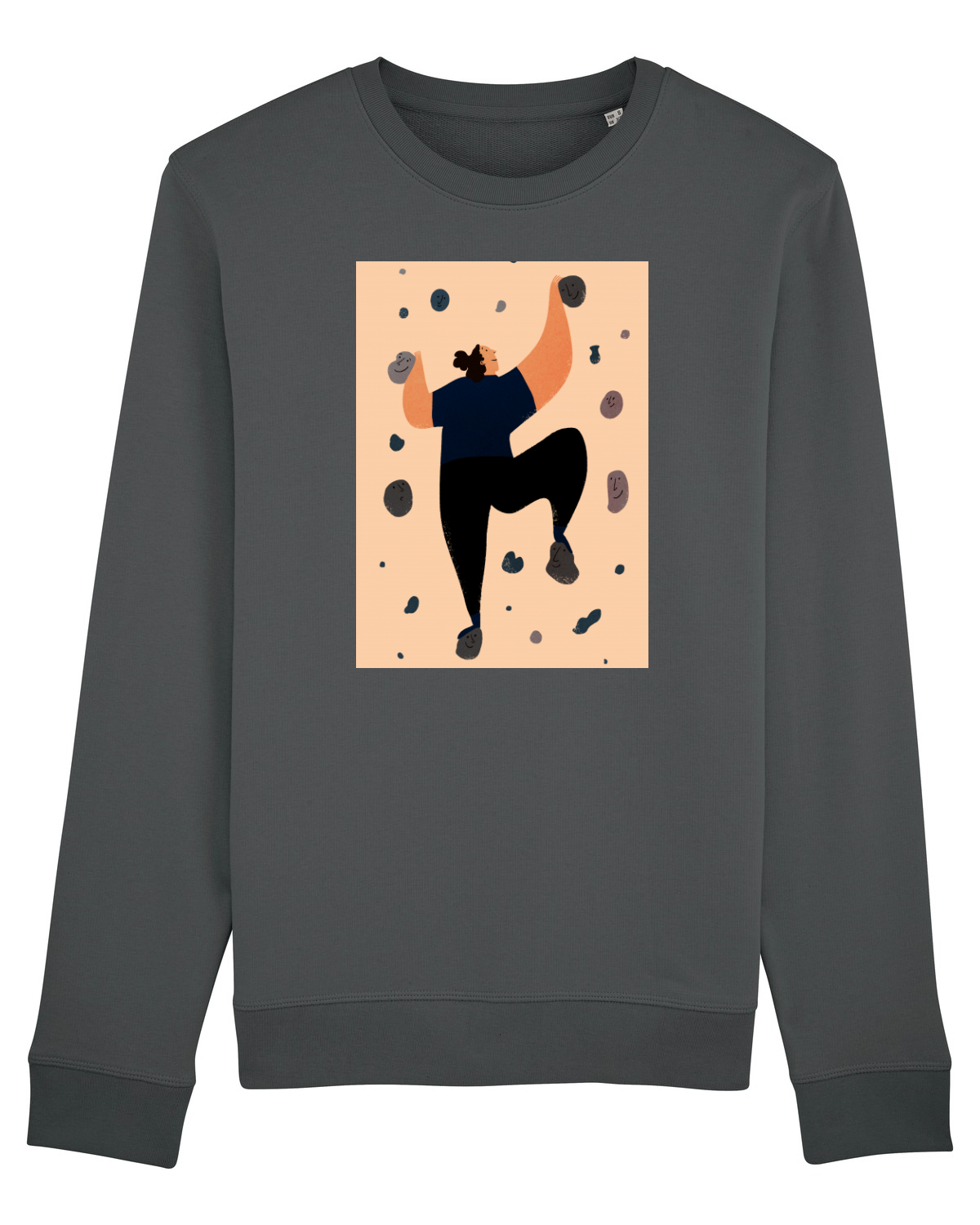 Bluză mânecă lungă Unisex Rise Anthracite