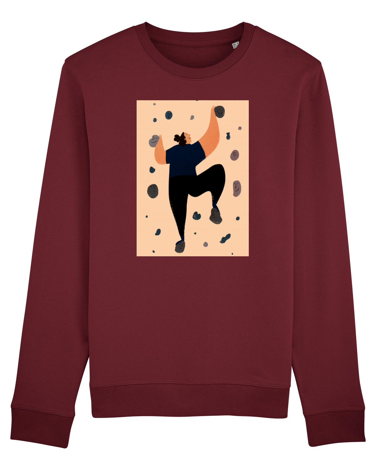 Bluză mânecă lungă Unisex Rise Burgundy