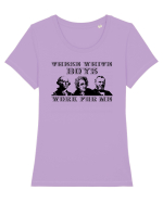 These boys work for me  Tricou mânecă scurtă guler larg fitted Damă Expresser