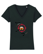 Instructiuni pentru vanatori Tricou mânecă scurtă guler V Damă Evoker
