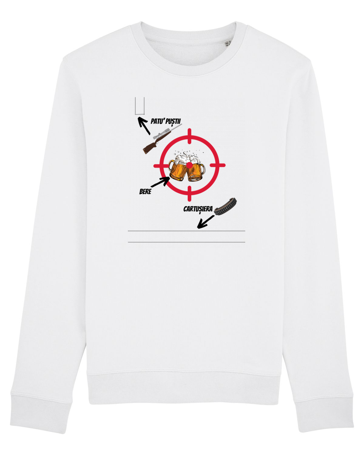 Bluză mânecă lungă Unisex Rise White