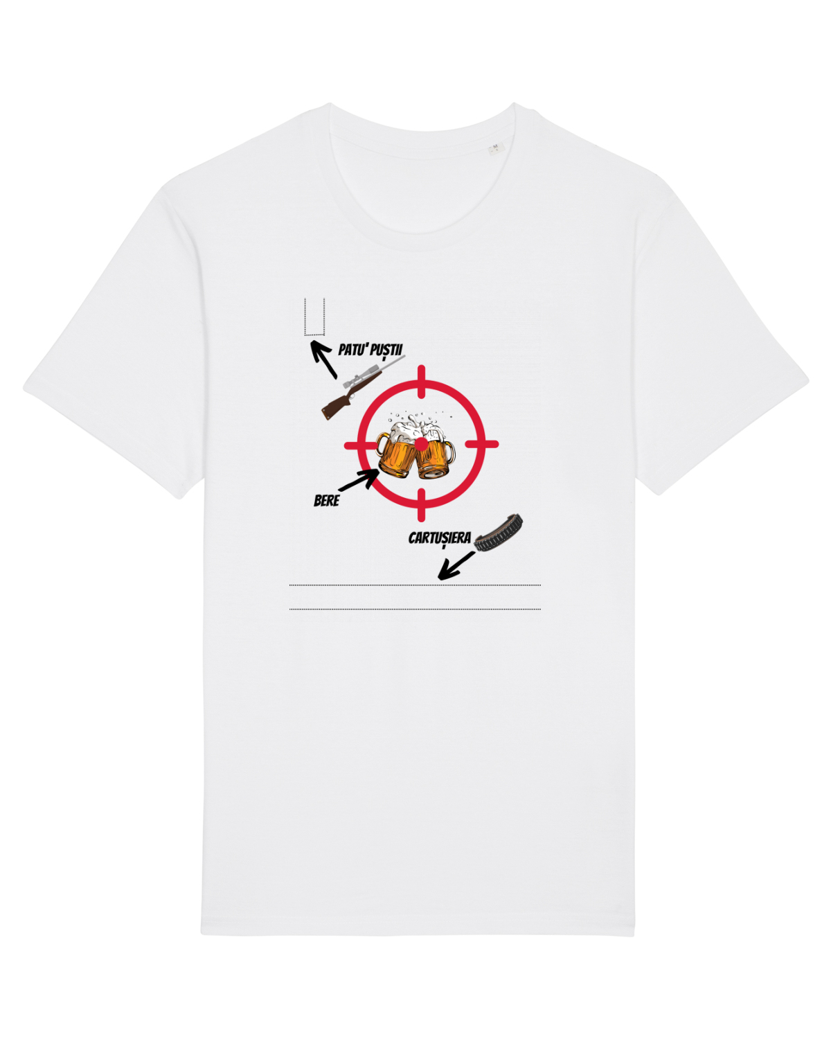 Tricou mânecă scurtă Unisex Rocker White