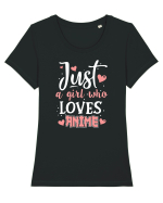 ANIME GIRL Tricou mânecă scurtă guler larg fitted Damă Expresser