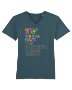 Girls just wanna have FUN Tricou mânecă scurtă guler V Bărbat Presenter