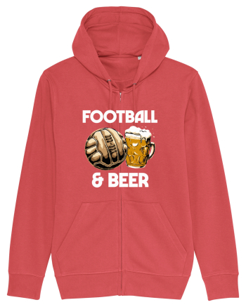 Football and Beer Carmine Red