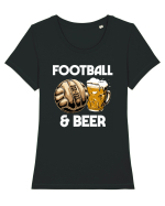 Football and Beer Tricou mânecă scurtă guler larg fitted Damă Expresser