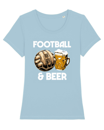 Football and Beer Sky Blue