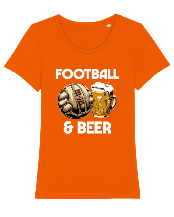 Football and Beer Bright Orange