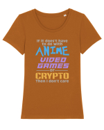 Anime, Video Games and Crypto Tricou mânecă scurtă guler larg fitted Damă Expresser
