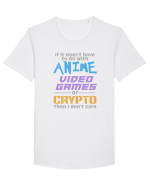 Anime, Video Games and Crypto Tricou mânecă scurtă guler larg Bărbat Skater