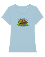 I`m not shy, just socially selective 2 Tricou mânecă scurtă guler larg fitted Damă Expresser