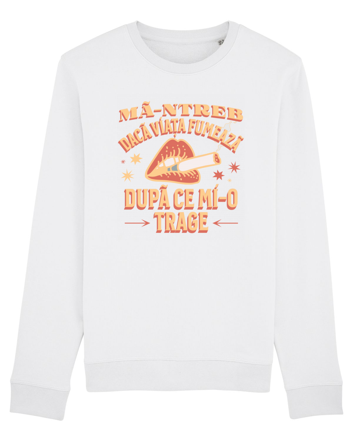 Bluză mânecă lungă Unisex Rise White