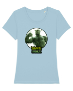 Green mix Tricou mânecă scurtă guler larg fitted Damă Expresser