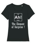 AH! The Element of Surprise! Tricou mânecă scurtă guler larg fitted Damă Expresser