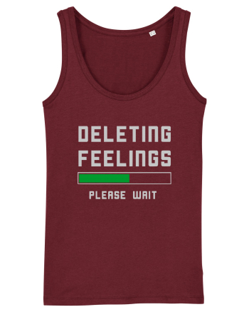 Deleting Feelings Please Wait Burgundy