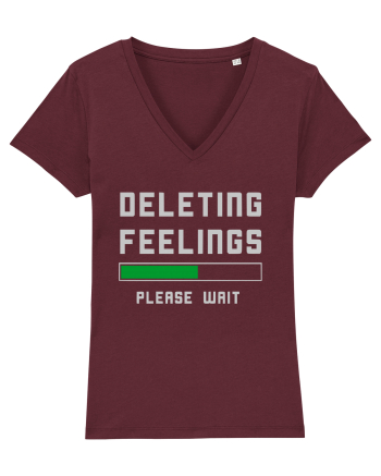 Deleting Feelings Please Wait Burgundy