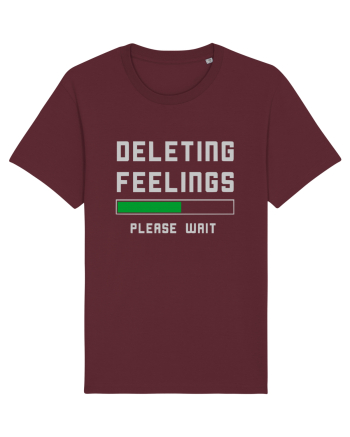 Deleting Feelings Please Wait Burgundy