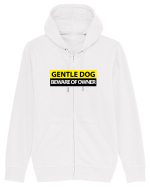 GENTLE DOG BEWARE OF OWNER Hanorac cu fermoar Unisex Connector