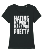 HATING ME WON'T MAKE YOU PRETTY Tricou mânecă scurtă guler larg fitted Damă Expresser