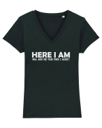 HERE I AM NOW, WHAT ARE YOUR OTHER 2 WISHES? Tricou mânecă scurtă guler V Damă Evoker