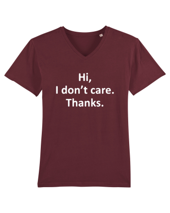 Hi, I Don't Care. Thanks. Burgundy