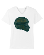 WordArt Helmet Tricou mânecă scurtă guler V Bărbat Presenter