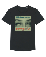 With all due respect, shut up Tricou mânecă scurtă guler larg Bărbat Skater
