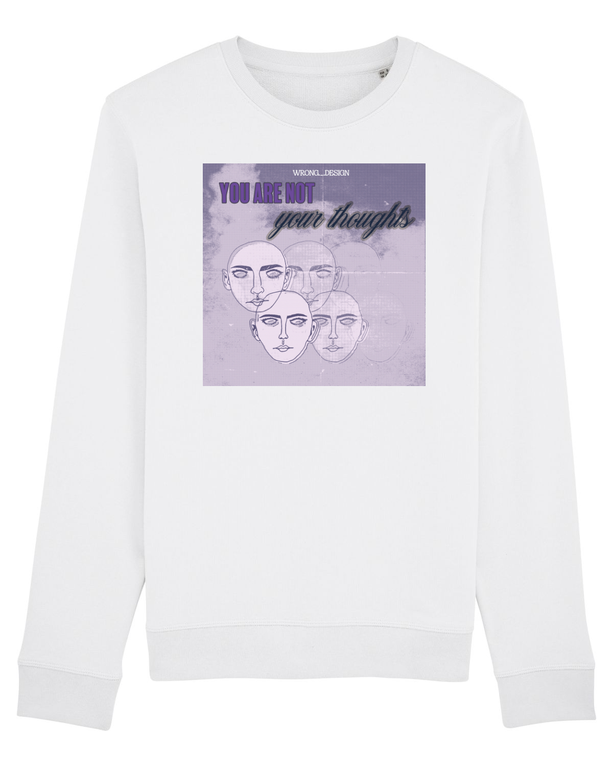 Bluză mânecă lungă Unisex Rise White