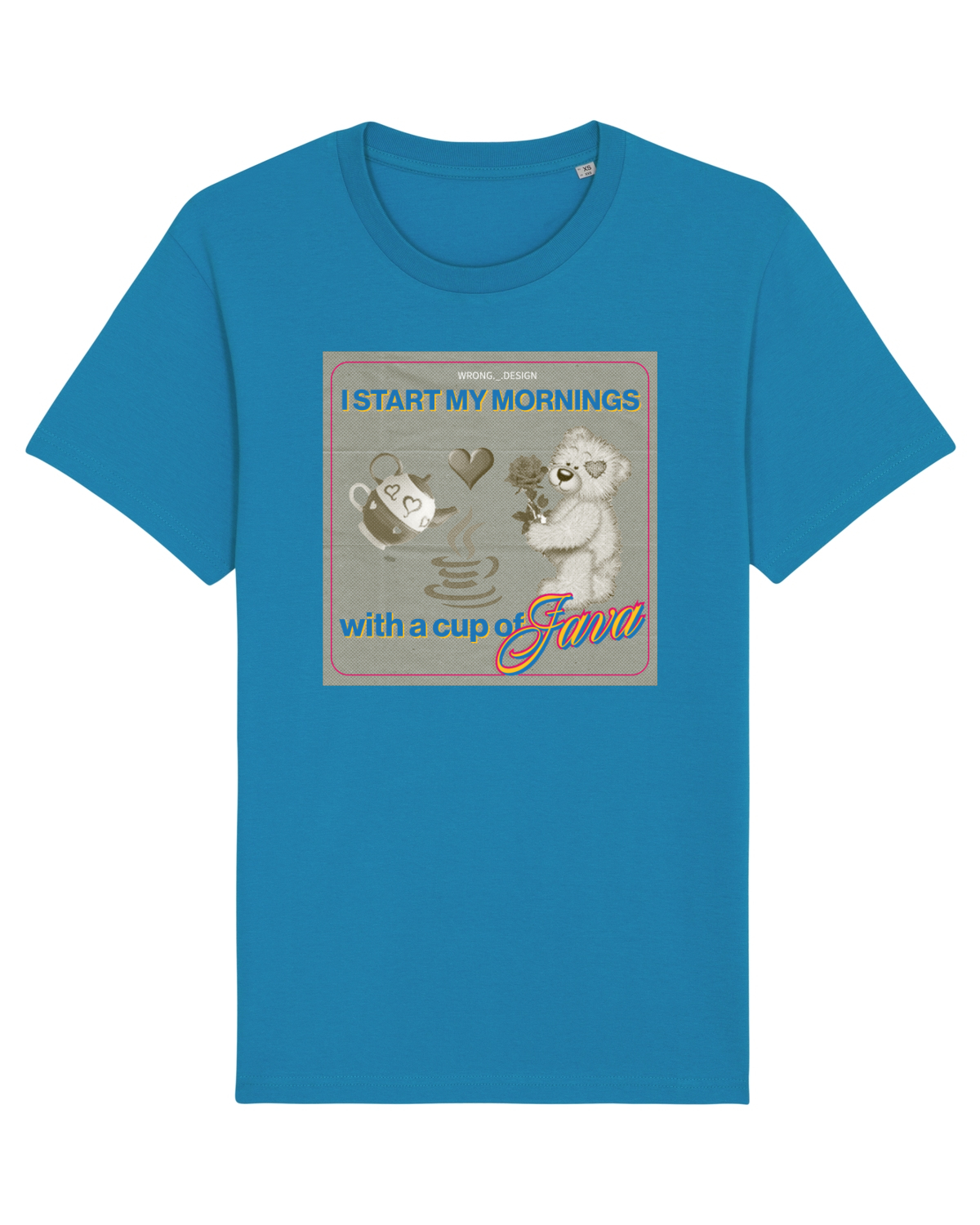 Tricou mânecă scurtă Unisex Rocker Azur