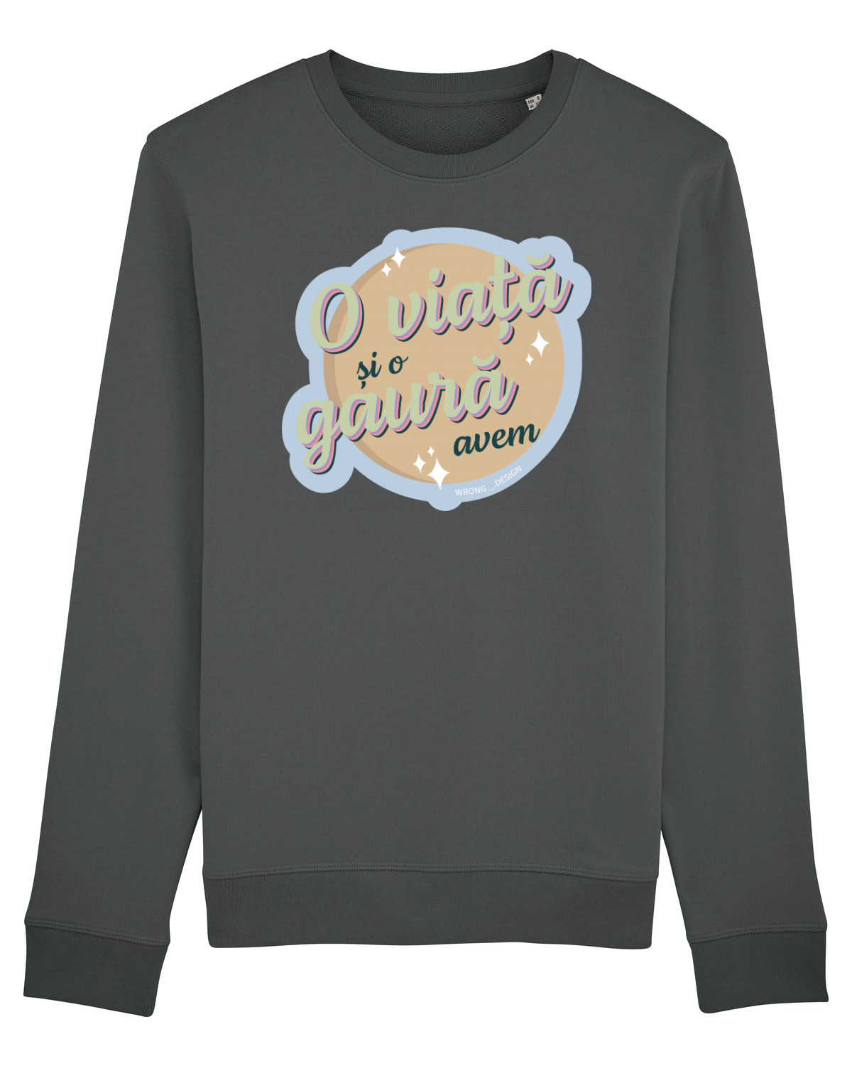 Bluză mânecă lungă Unisex Rise Anthracite