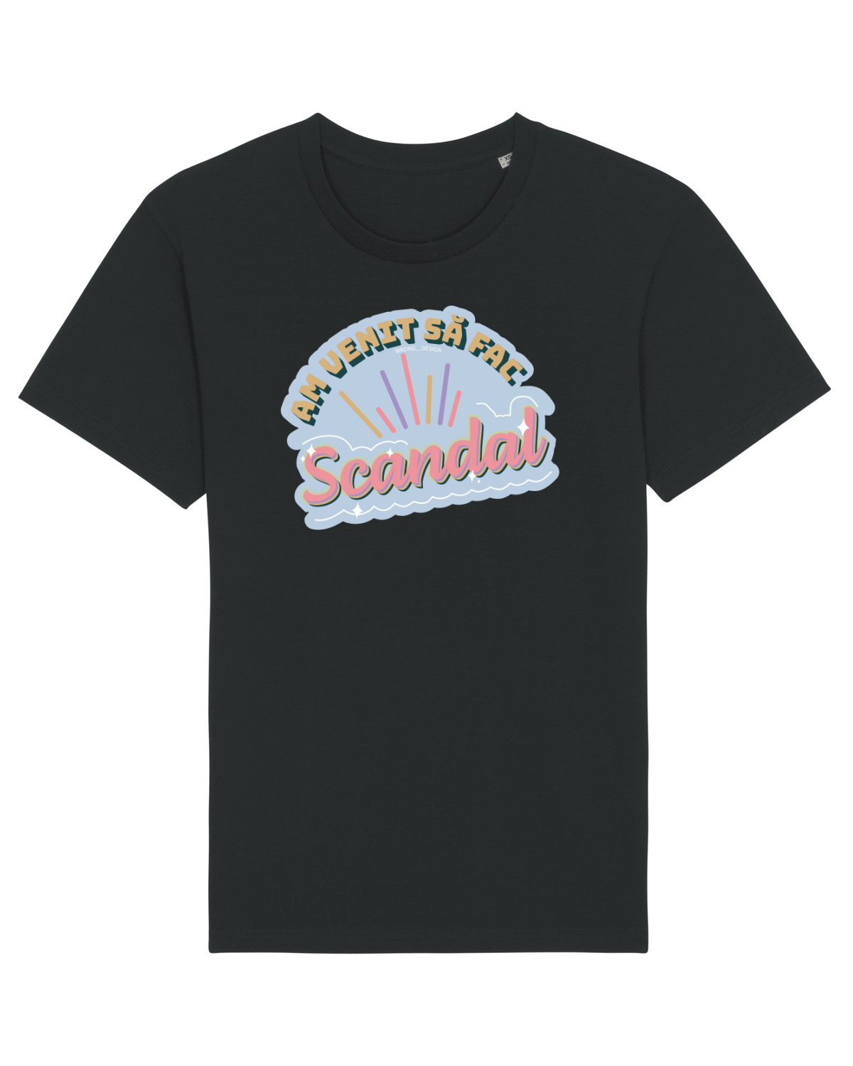 Tricou mânecă scurtă Unisex Rocker Black
