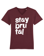 Stay Brutal Tricou mânecă scurtă guler V Bărbat Presenter