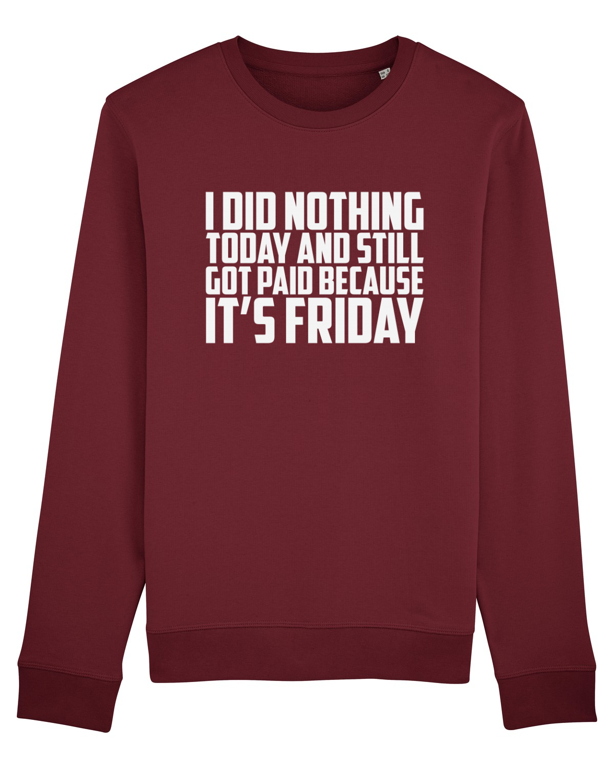 Bluză mânecă lungă Unisex Rise Burgundy