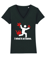 I Tried It At Home Tricou mânecă scurtă guler V Damă Evoker