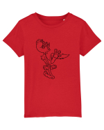 Cartoon howling wolf Tricou mânecă scurtă  Copii Mini Creator