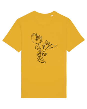 Cartoon howling wolf Spectra Yellow