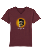 Craniu cu casti - skullphones 07 galben Tricou mânecă scurtă guler V Bărbat Presenter