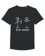 Iti tin spatel Tricou mânecă scurtă guler larg Bărbat Skater