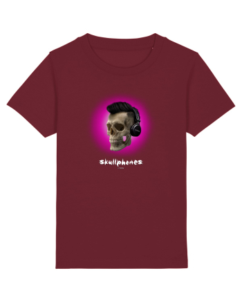 Craniu cu casti - skullphones 07 magenta Burgundy